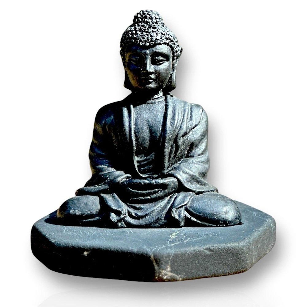 Shungite Stone Buddha Statue - Picture 2 of 3